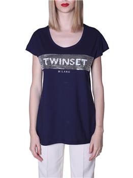 T-shirt twin set MID BLU