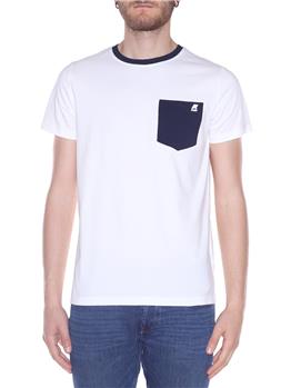 T-shirt sigur bicolor k-way WHITE BLUE DEPHT