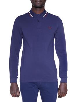 Polo fred perry manica lunga BLU BORDEAUX