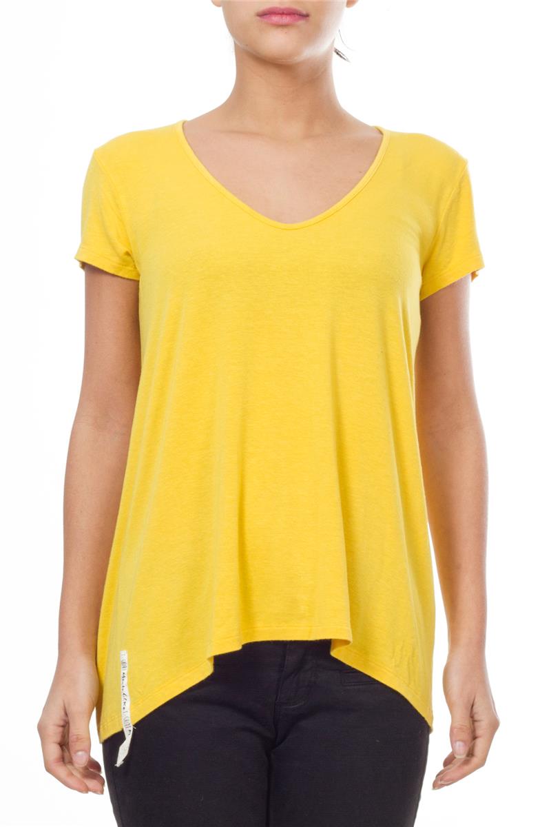 manila grace t-shirt scollo v giallo p6