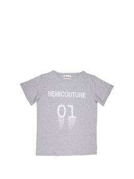 T-shirt semicouture classica GRIGIO MELANGE